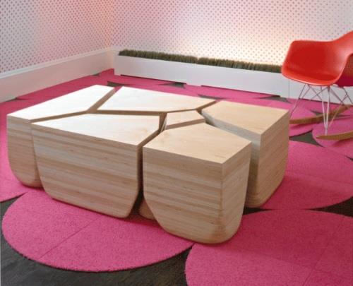 δημιουργικό αρθρωτό ξύλινο τραπέζι σχεδιασμό πρωτότυπο