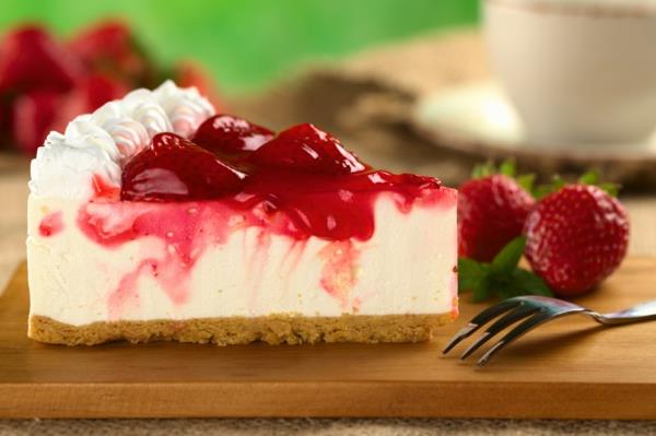 συνταγή cheesecake εύκολη γρήγορη νόστιμη φράουλες