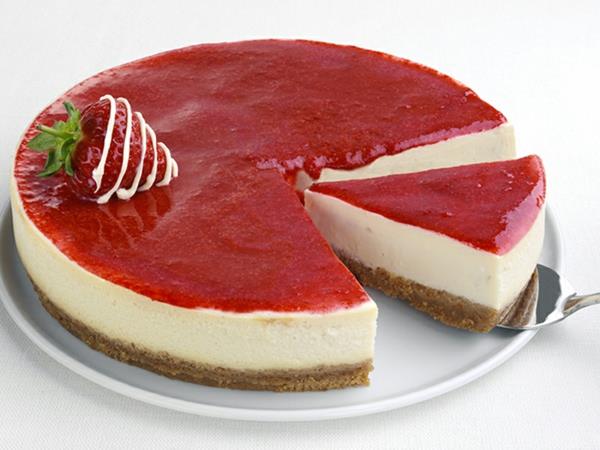 συνταγή cheesecake μαρμελάδα φράουλα