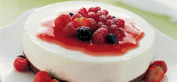 συνταγή cheesecake μαρμελάδα μείγμα φρούτων