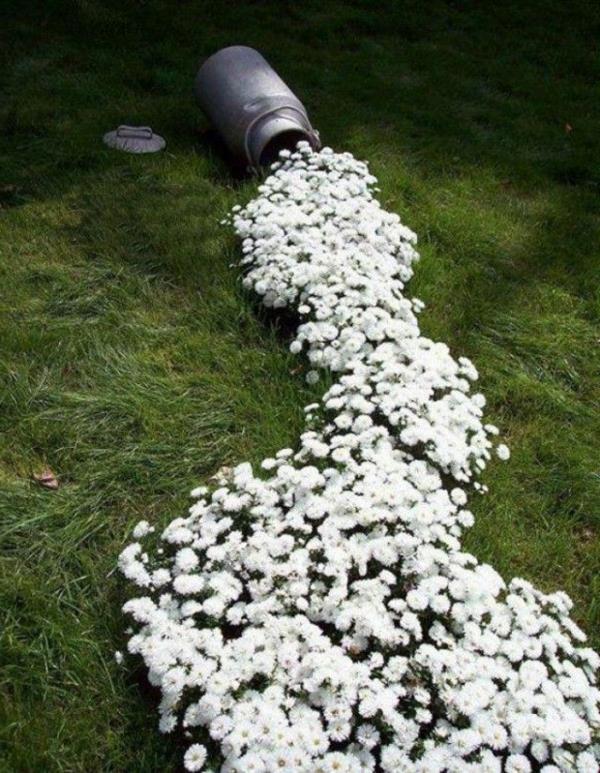 τέχνη λευκά λουλούδια αγγείο γρασίδι αξεσουάρ κήπου και διακοσμήσεις κήπου