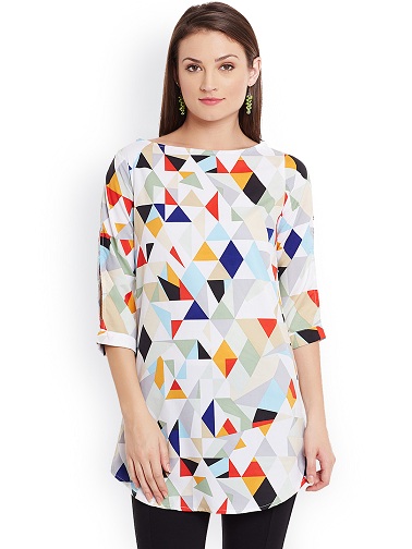 Modern Baskılı Kısa Kurti
