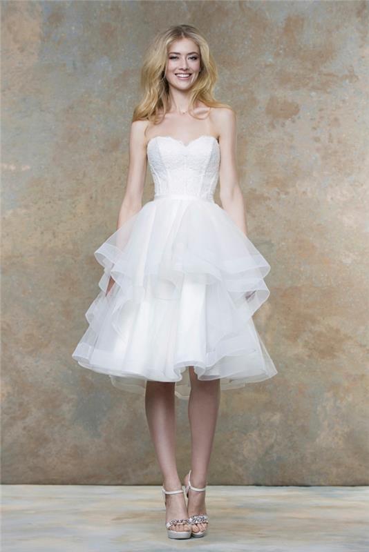 κοντά νυφικά 2016 ellis bridals φούστα κορσέ τούλι για πάντα