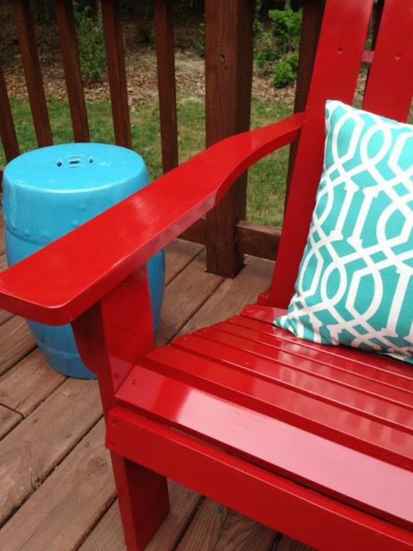 χρώματα λάκα για ξύλινα ακρυλικά έπιπλα από λάκα κόκκινη καρέκλα κήπου
