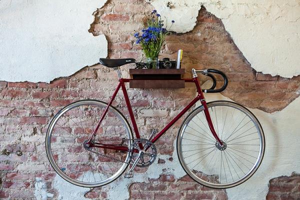 ιδέες αποθήκης ποδήλατο στον τοίχο
