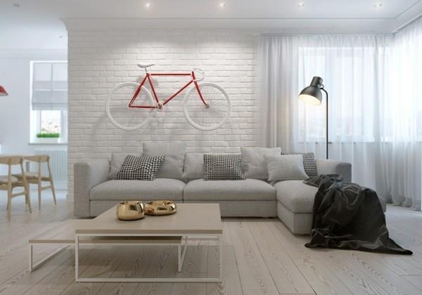 σκανδιναβική διακόσμηση τοίχου ποδηλάτου σαλόνι