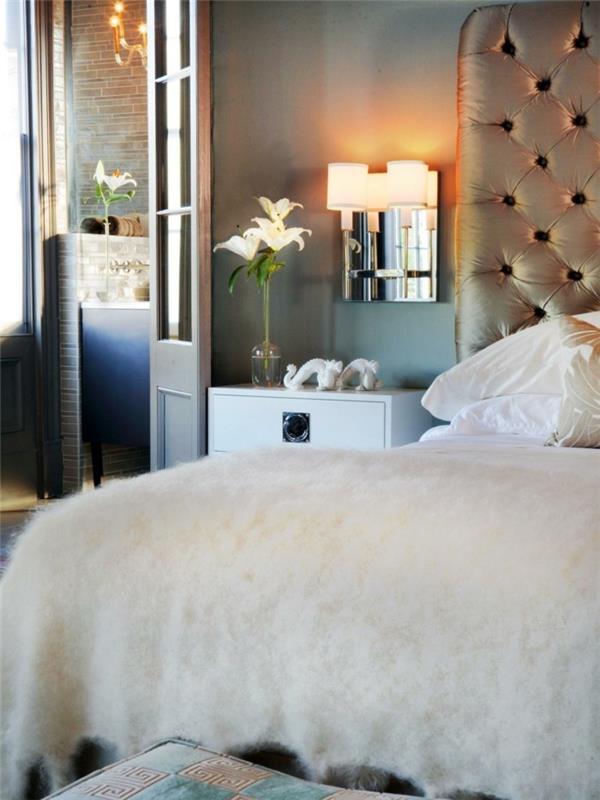 λάμπα κρεβατοκάμαρα τοίχο φωτιστικό όμορφο κρεβάτι