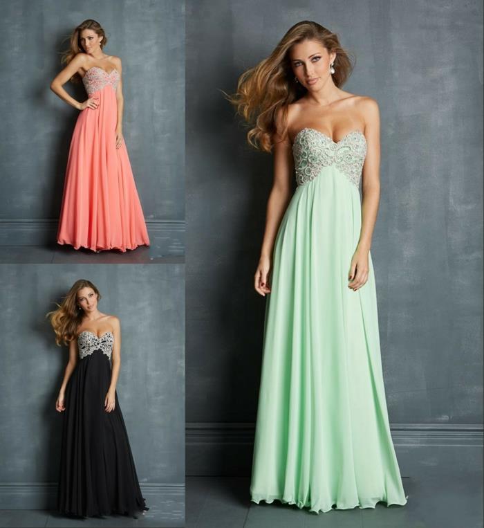 μακριά φορέματα κοκτέιλ φόρεμα κομψά βραδινά φορέματα παστέλ χρώματα 2016 τάσεις