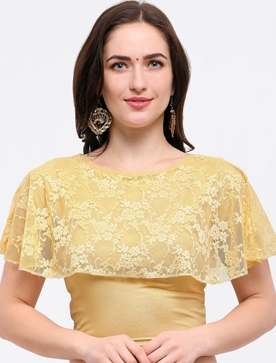 Altın Pelerin Stili Sari Bluz