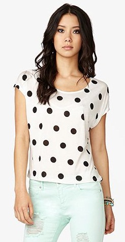 Dizainerio polka Dots topas moterims