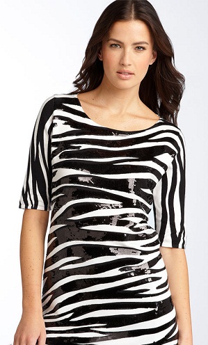 Zebra Desenli Tunik Üstler