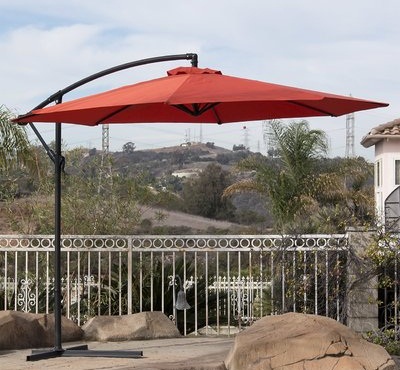 Güzel Tasarımcı Turuncu Veranda Şemsiyeleri