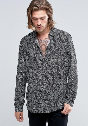 Paisley print Regular fit marškinėliai