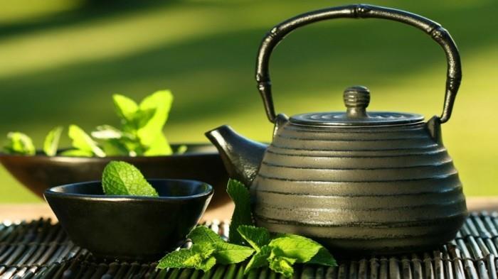 Ζήστε υγιεινό πράσινο τσάι μειώστε το άγχος