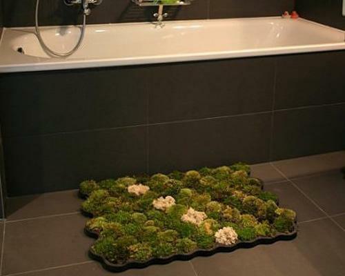 σαλόνι μπάνιου σκούρο πράσινο πρωτότυπο σχέδιο σκοτεινή ενσωματωμένη μπανιέρα