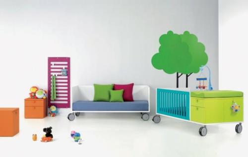 ζωηρά δροσερές ιδέες για δωμάτιο μωρού αστείο παιχνιδιάρικο εσωτερικό
