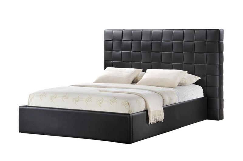 δερμάτινα κρεβάτια υπέροχη ιδέα μαύρο