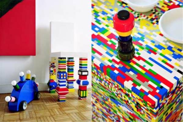 lego τούβλα φιγούρες κουζίνας diy δημιουργικό ξύλινο δάπεδο