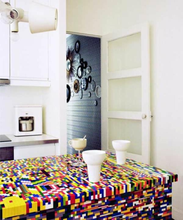 figuren diy δημιουργική κουζίνα μπλοκ κουζίνας από τούβλα Lego