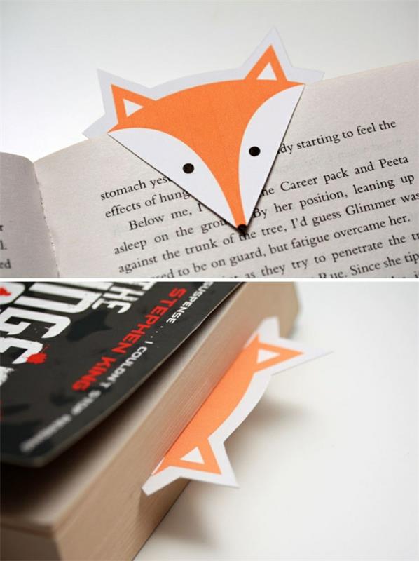 φτιάξτε μόνοι σας σελιδοδείκτες ιδέες χειροτεχνίας αλεπούς με χαρτί