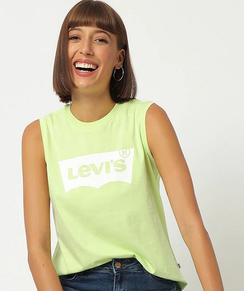 Baskılı Levi's Kolsuz Tişört