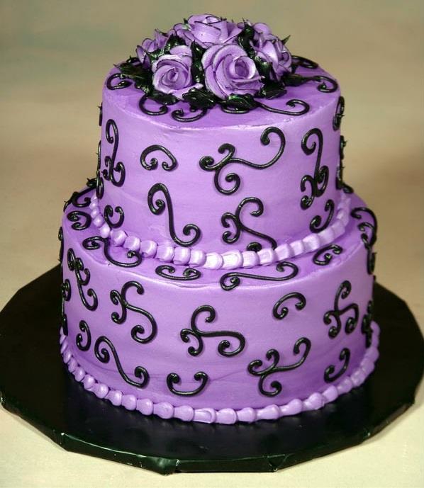 μοβ χρώματα ιδέες γαμήλια τούρτα νόστιμα κομμάτια