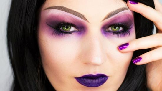 μωβ make up witch make up αποκριες καρναβαλιου