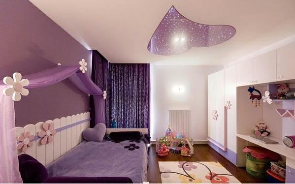 μοβ κρεβατοκάμαρα παιδική διακοσμητική κουβέρτα χαλί