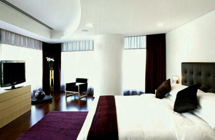 μοβ χαλί σπιτικές ιδέες υπνοδωμάτιο όμορφο ταβάνι