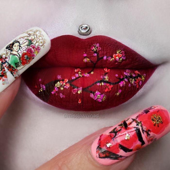 χείλη make up make up party make up nail design ιαπωνικό