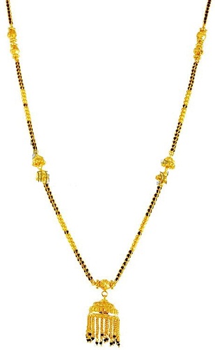 „Jhumka“ sukurta ilga mangalsutra