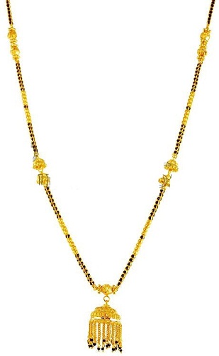 „Jhumka“ sukurta ilga mangalsutra