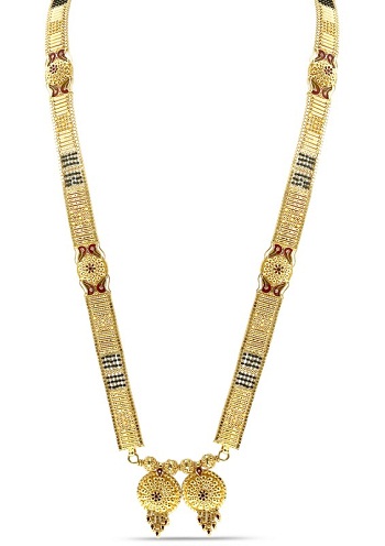 Çift Madalyon Uzun Mangalsutra