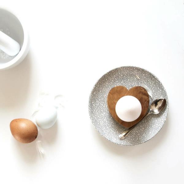 αστεία φλιτζάνια αυγών ξύλινα πασχαλινά δώρα λυκίσκου και καρδιάς