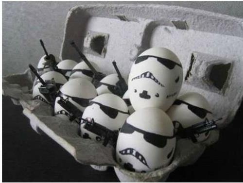 αστεία πασχαλινά αυγά στρατιώτες του πολέμου