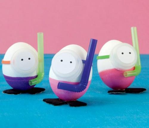 αστεία πασχαλινά αυγά δύτες καλαμάκια