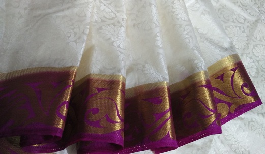 Dupionas reljefinis Saree