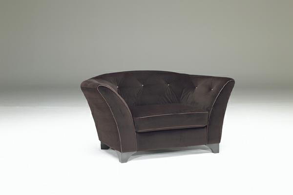 πολυτελής καναπές σχεδιαστών σε σκούρο καφέ βελούδο