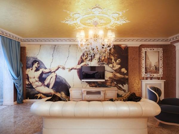 πολυτελή διακόσμηση σπιτιού διακόσμηση τοίχου εικονογράφηση michelangelo art