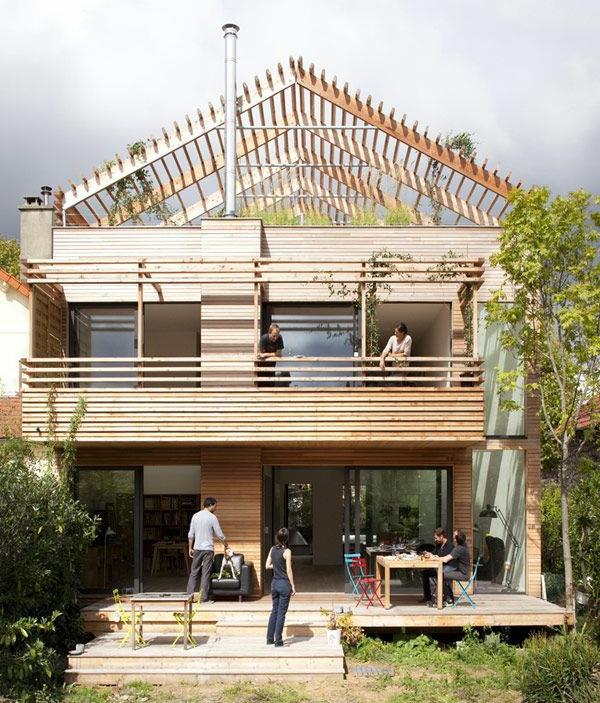 πολυτελή προκατασκευασμένα σπίτια βεράντα οροφής πέργκολα