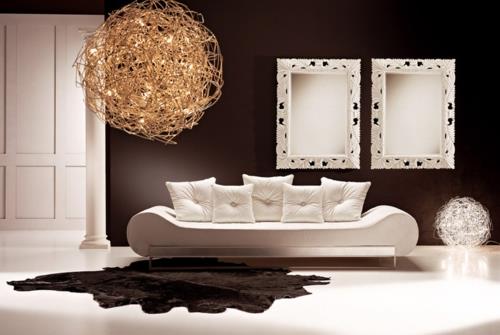 πολυτελές εσωτερικό σαλόνι σχεδιαστής καναπές λευκό