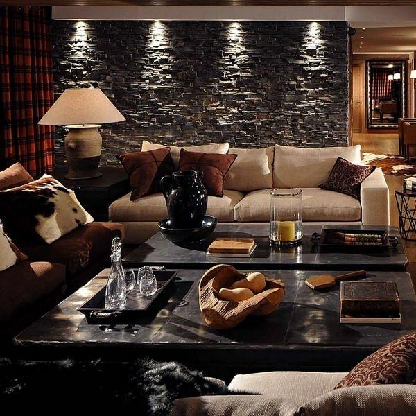 πολυτελές σαλόνι πέτρινα τραπεζάκια καναπέ
