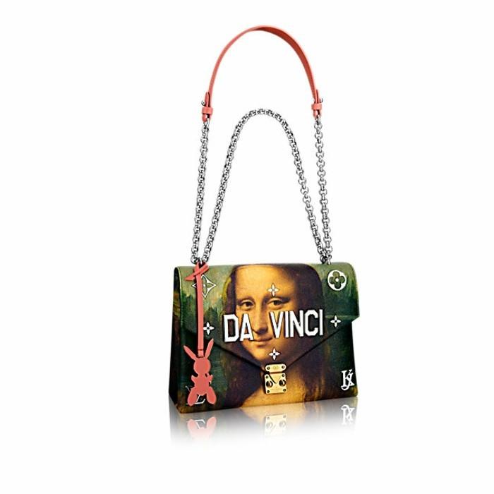 lv μικρή τσάντα da vinci με αλυσίδα