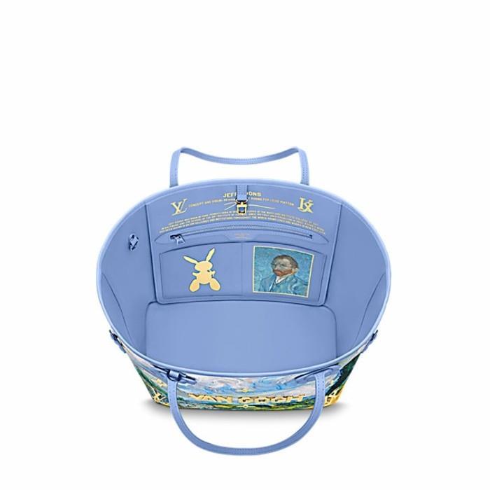lv van gogh στο πίσω μέρος neverfull μέσα καλλιτέχνης