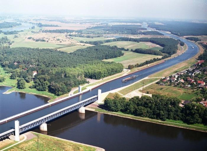 κανάλι υδάτινης γέφυρας Μαγδεμβούργου