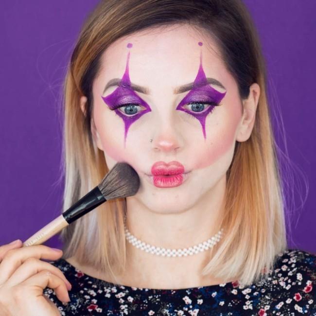 make up κλόουν make up καρναβαλικές ιδέες γυναίκα