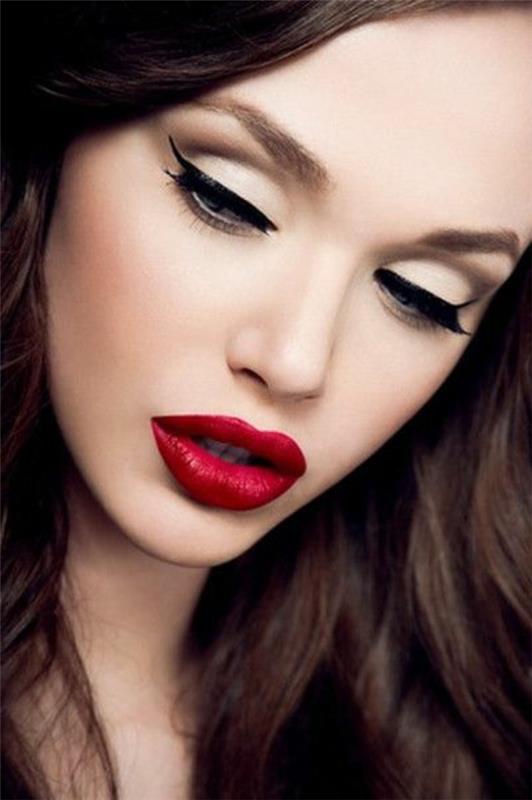 make up tips μάτια eyer liner κόκκινο κραγιόν