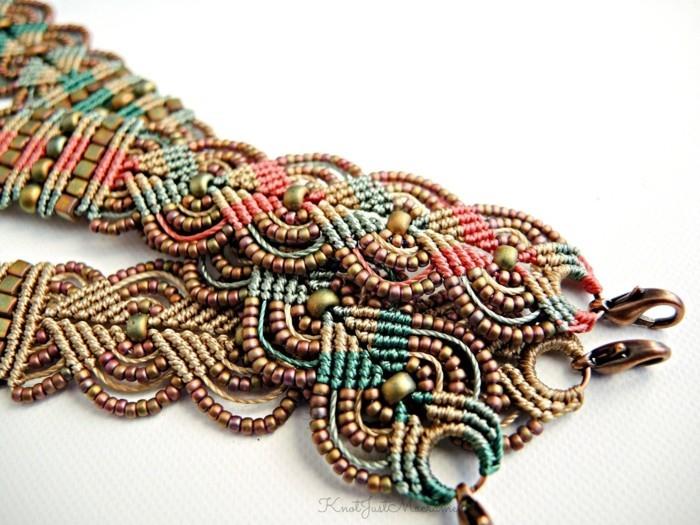 βραχιόλια macrame φιλίας δένουν πολύχρωμες πέτρες