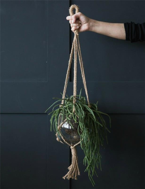 Φτιάξτε μόνοι σας κρεμαστά καλάθια macrame και διακοσμήστε το σπίτι σας