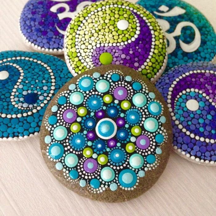 madnala μοτίβα πέτρες ζωγραφική tinker πολύχρωμες ιδέες